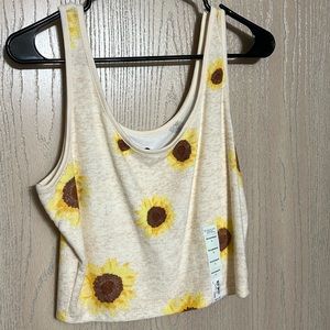 Sunflower tank top. New with tags